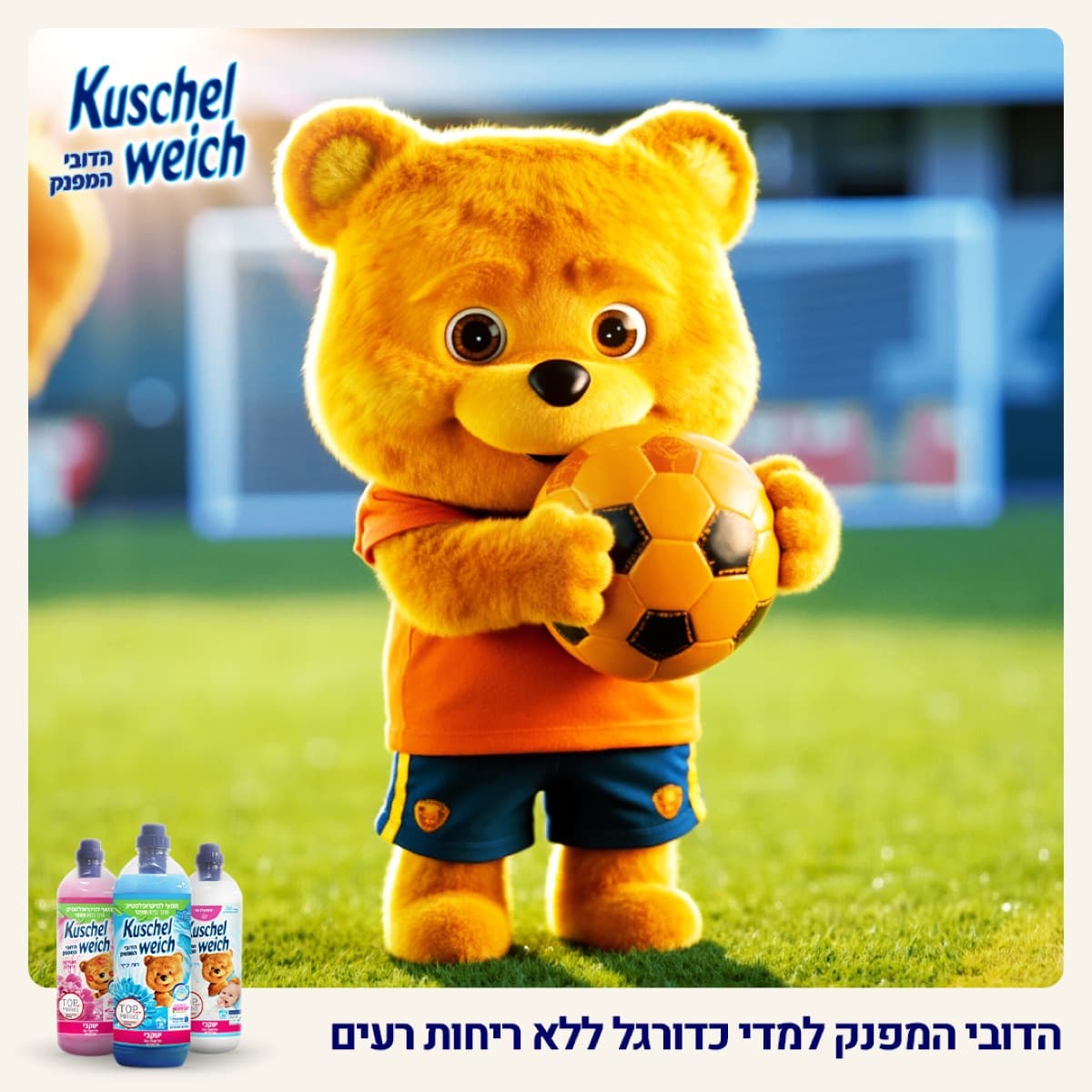 הדובי המפנק במדי כדורגל