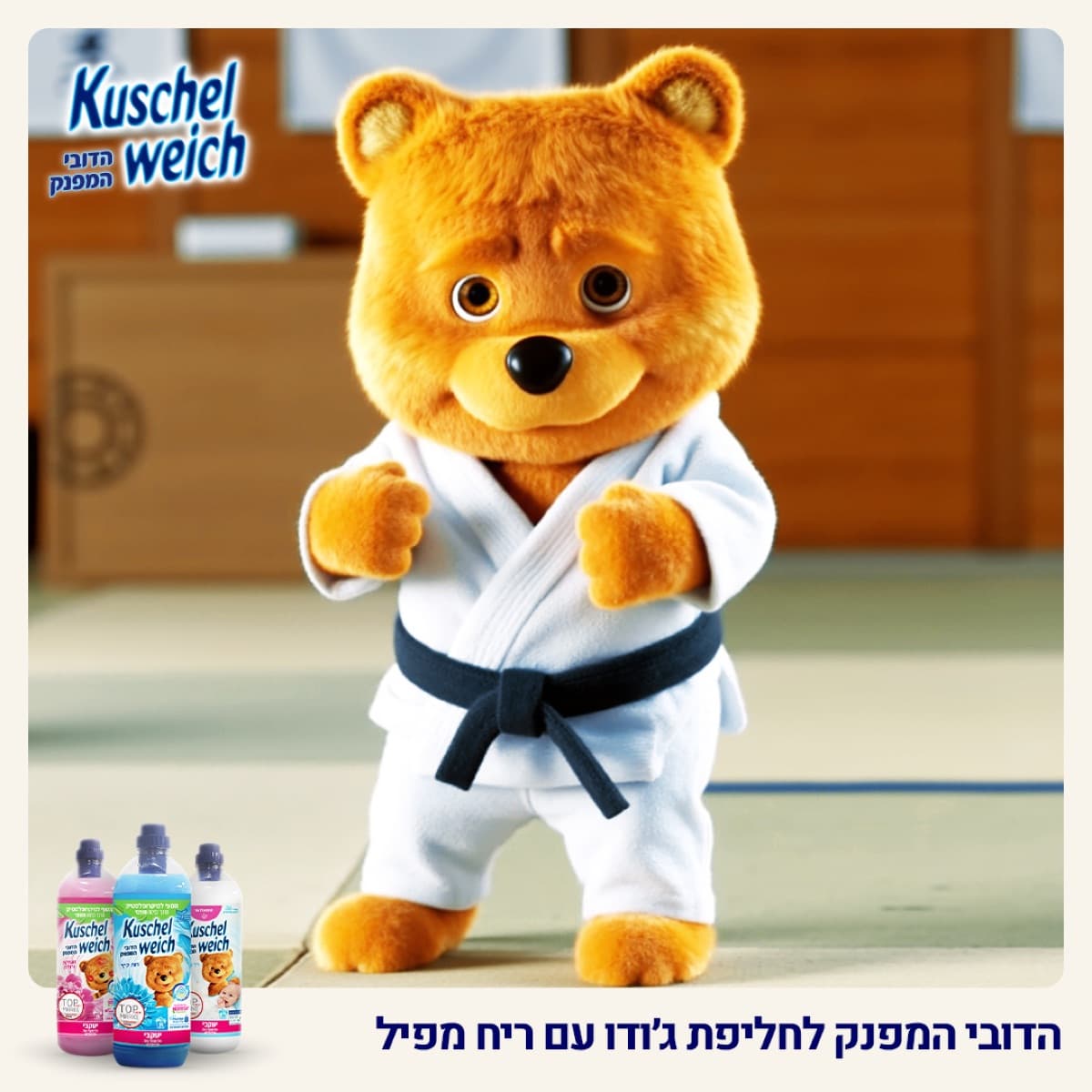 הדובי המפנק בחליפת ג'ודו