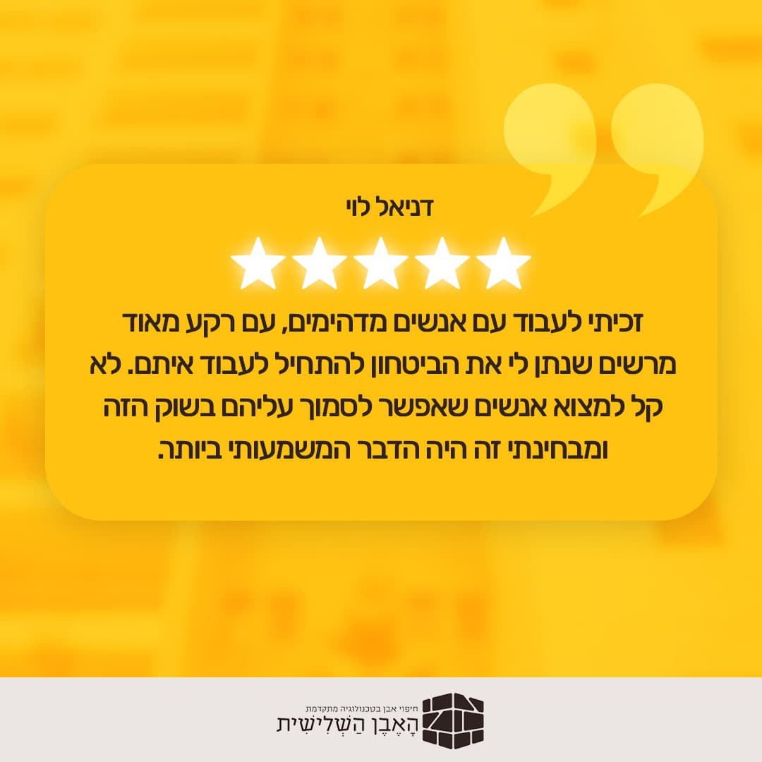 קרוסלת ביקורות לקוחות של האבן השלישית