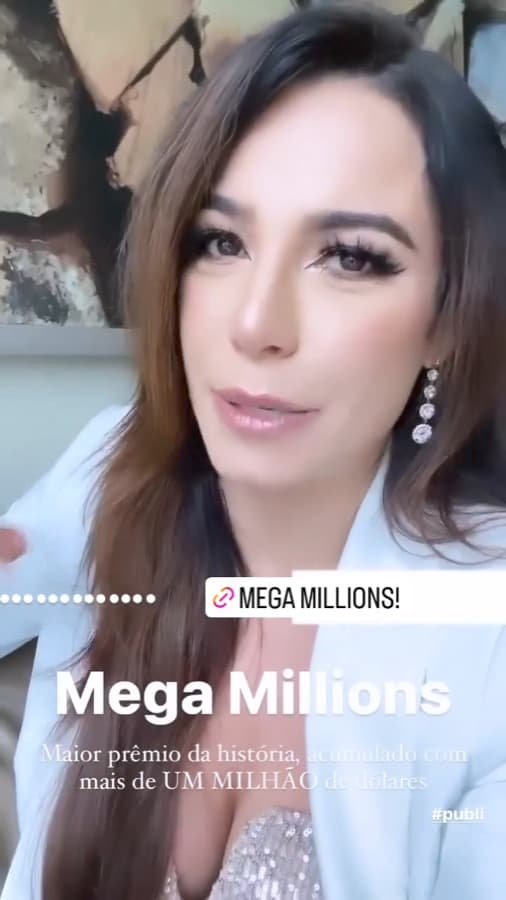 סטורי של Julia Gama עבור MegaMillions, בפורטוגזית
